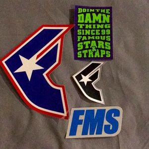 FAMOUS STARS & STRAPS 4 Stickers Assortment  combo